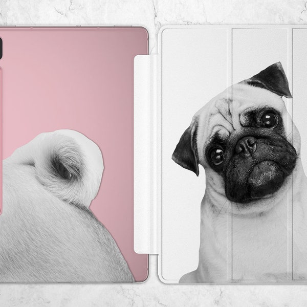 Cute Pug for Galaxy Tab A8 10.5 White Dog 10.1 s7 FE plus Cover Samsung A 8.0 s8 S5e 2022 Case S3 Stand S2 S6 lite dogs lover plastic 2021 "