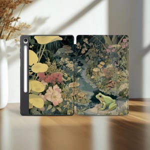 Botanical Pond case for Samsung Galaxy Tab S10 Ultra A9 A8 S9 S7 FE S8 plus Frog Tablet cover A 10.1 10.5 S4 S6 lite A7 Nature Forest Themed
