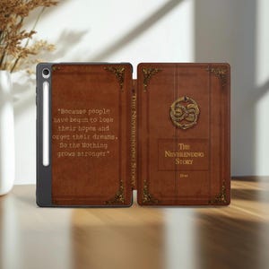 Book Сover for Galaxy Tab s7 FE S10 plus Antique fantasy print Samsung S9 Ultra S8 Case 11 inch Tablet S11 14.6 S3 S6 lite A8 A9 smart folio