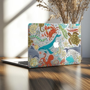 Blue Whale MacBook Air 15 Case Sea Inhabitants Mac Book Pro 2019 Retina 13 M4 Clear Mac M1 Hard Case MacBook 16 14 2022 M3 inch MacBook M2 &quot;