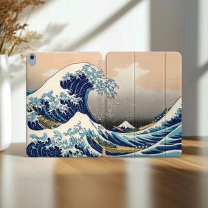 Big Wave iPad 9.7 Pro Case Hokusai Art 6th Gen 12.9 10.5 Mini 5 6 11 inch Air 2 10.2 cover 2022 4 9 Smart 2025 Ocean Storm Great protective