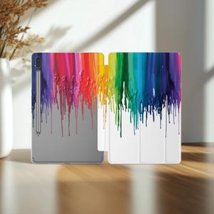 Color Drips for Galaxy Tab A 8 2022 Rainbow Print Tablet Cover s7 FE plus a7 Samsung S2 s8 S4 10.5 S5e hard case s6 lite 9.7 8.0 paints art