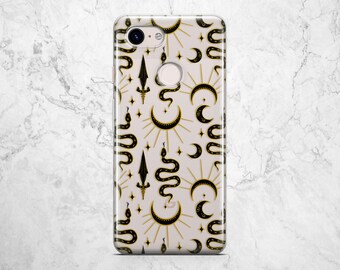 Cadena de móvil para Google píxeles 3 XL cadena de plata Funda Snake con cinta cordel Cadena de móvil para Google píxeles 3 XL cadena de plata Funda Snake con cinta cordel
