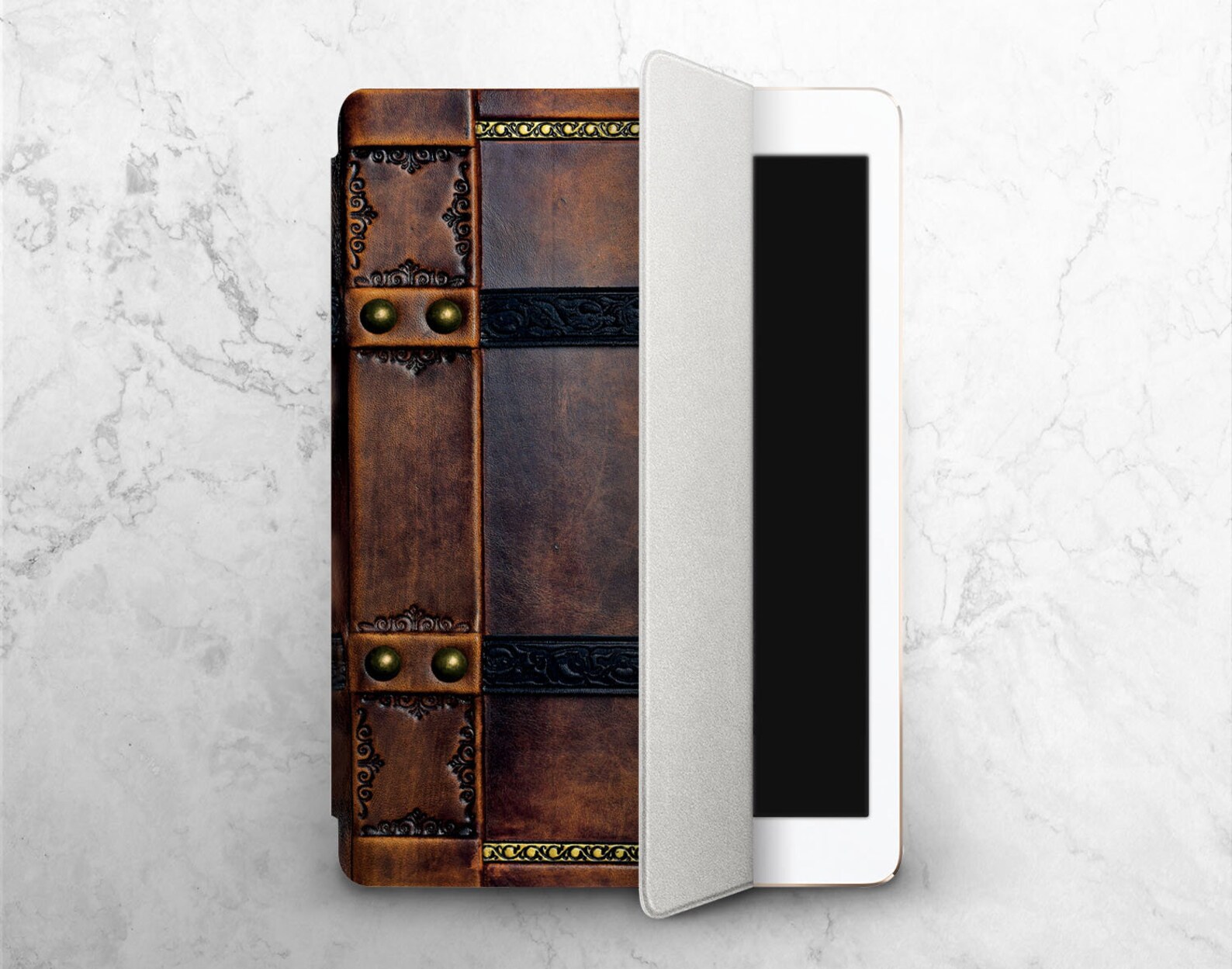 Ancient Book Ipad Cover 9.7 Inch Leather Pattern Ipad 12.9 - Etsy