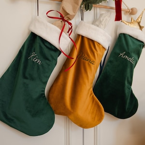 Handmade Velvet Classic Stockings for Christmas Personalized velvet stocking