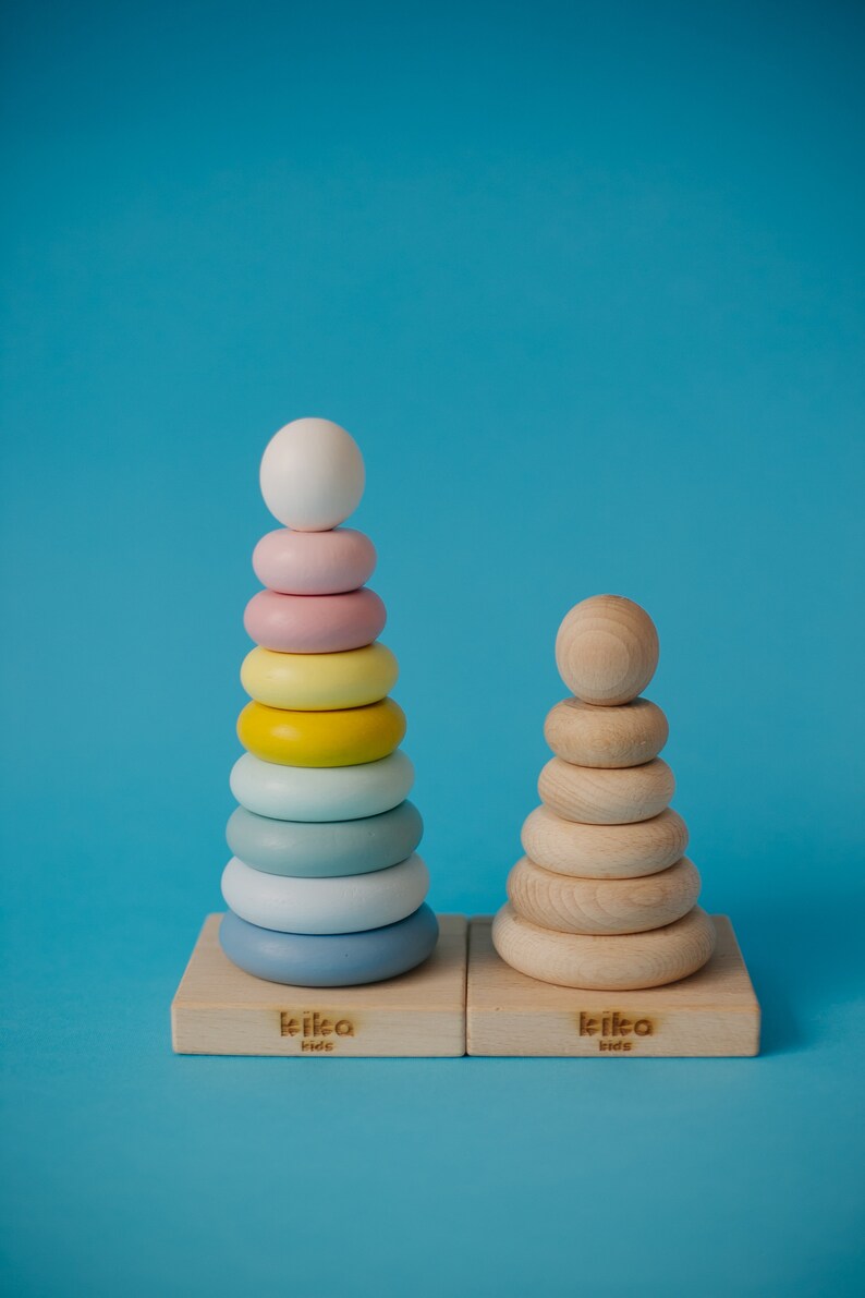 Wooden Toys Stacker Stacking Toy Montessori Toy for Baby Etsy