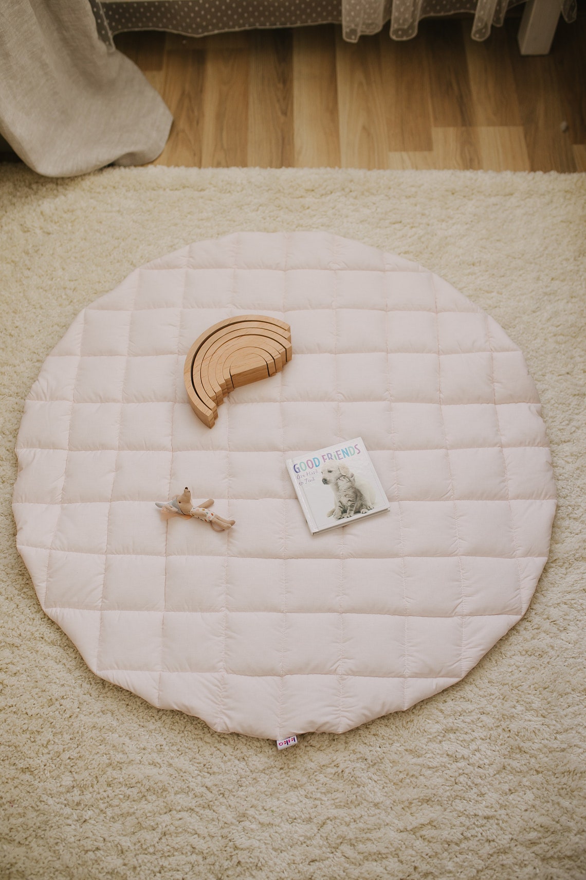 Baby play mat Blush room decor Nursery rug Floor mat Playmat Etsy