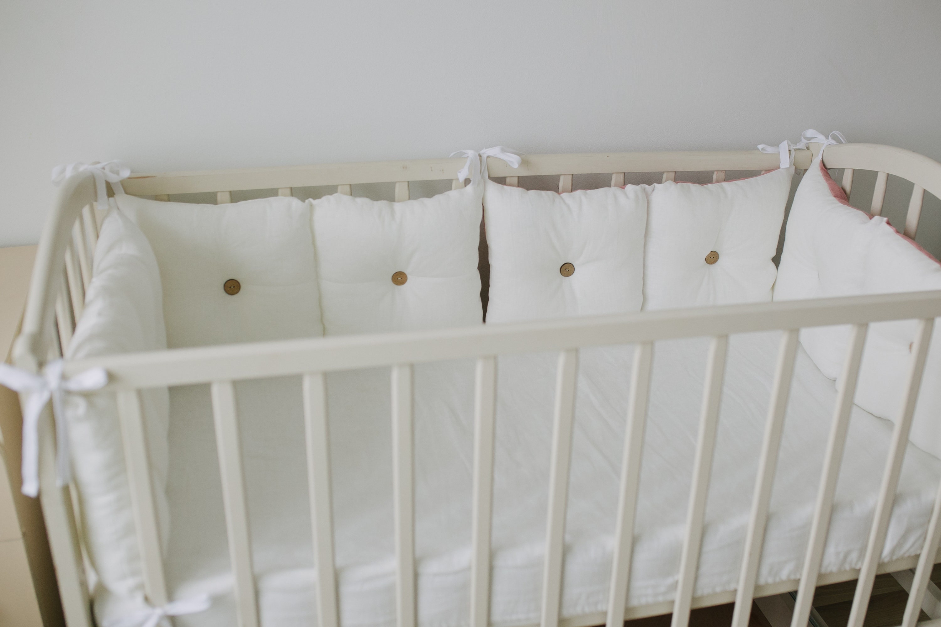 Crib bumper pads Girl nursery bedding Etsy
