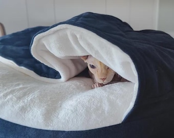 Hooded Dog Bed: Super Soft Burrow Pet Cave, Washable