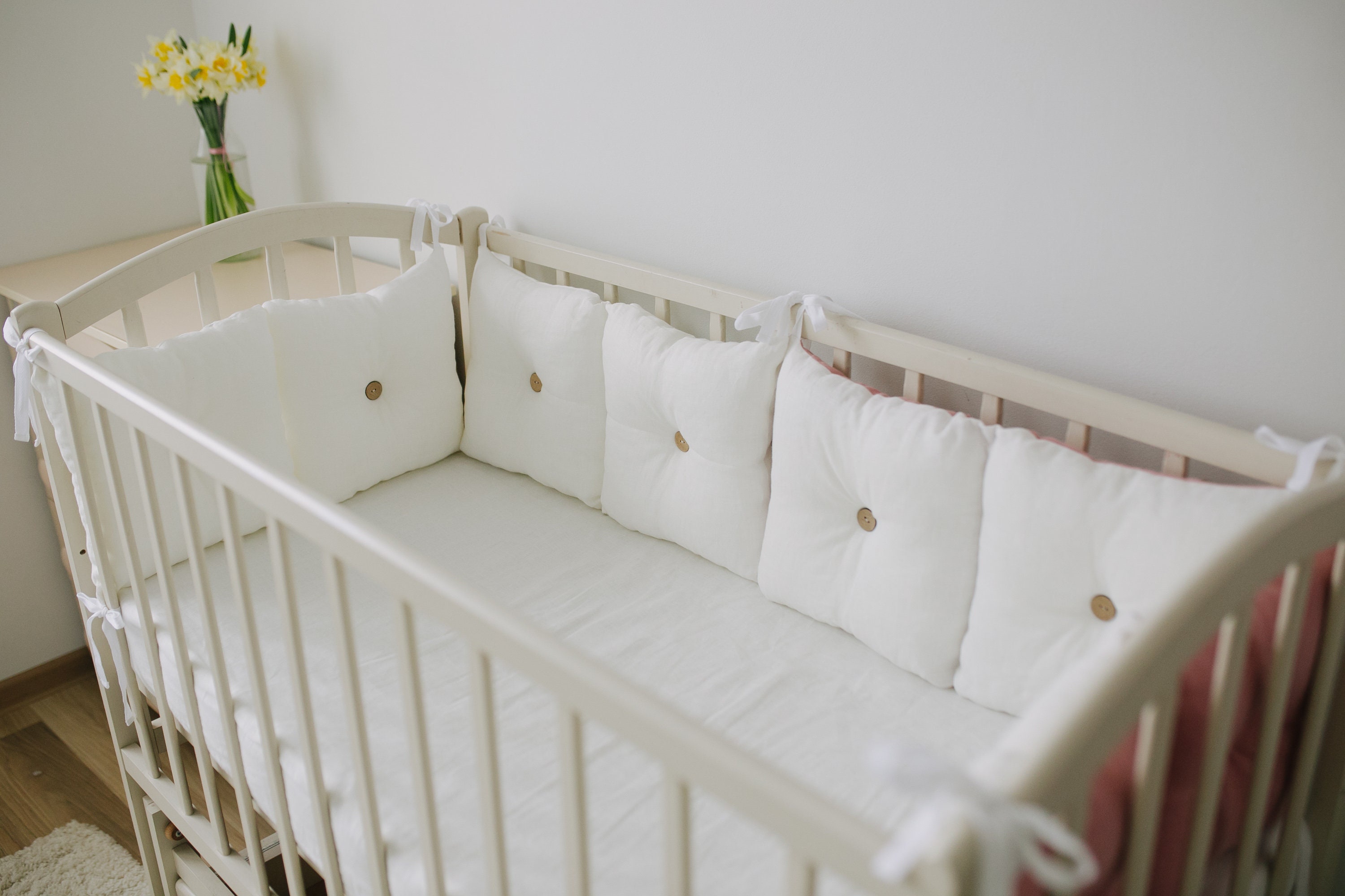 Crib bumper cot bumper set crib bedding baby LINEN nursery Etsy