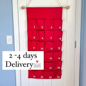 Kids advent calendar with fabric pockets