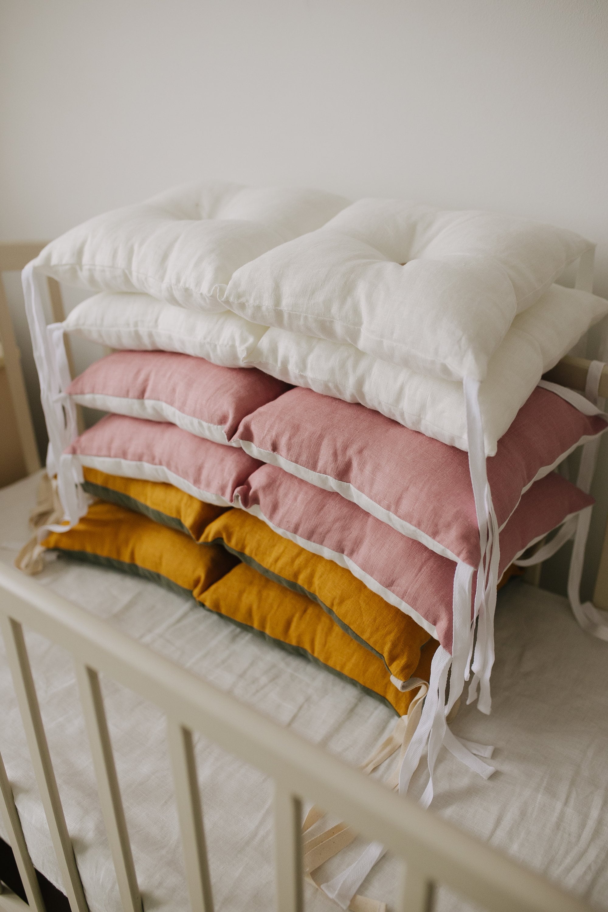Crib Bumper Pillow Cot Bumper Set Crib Bedding Baby LINEN Etsy