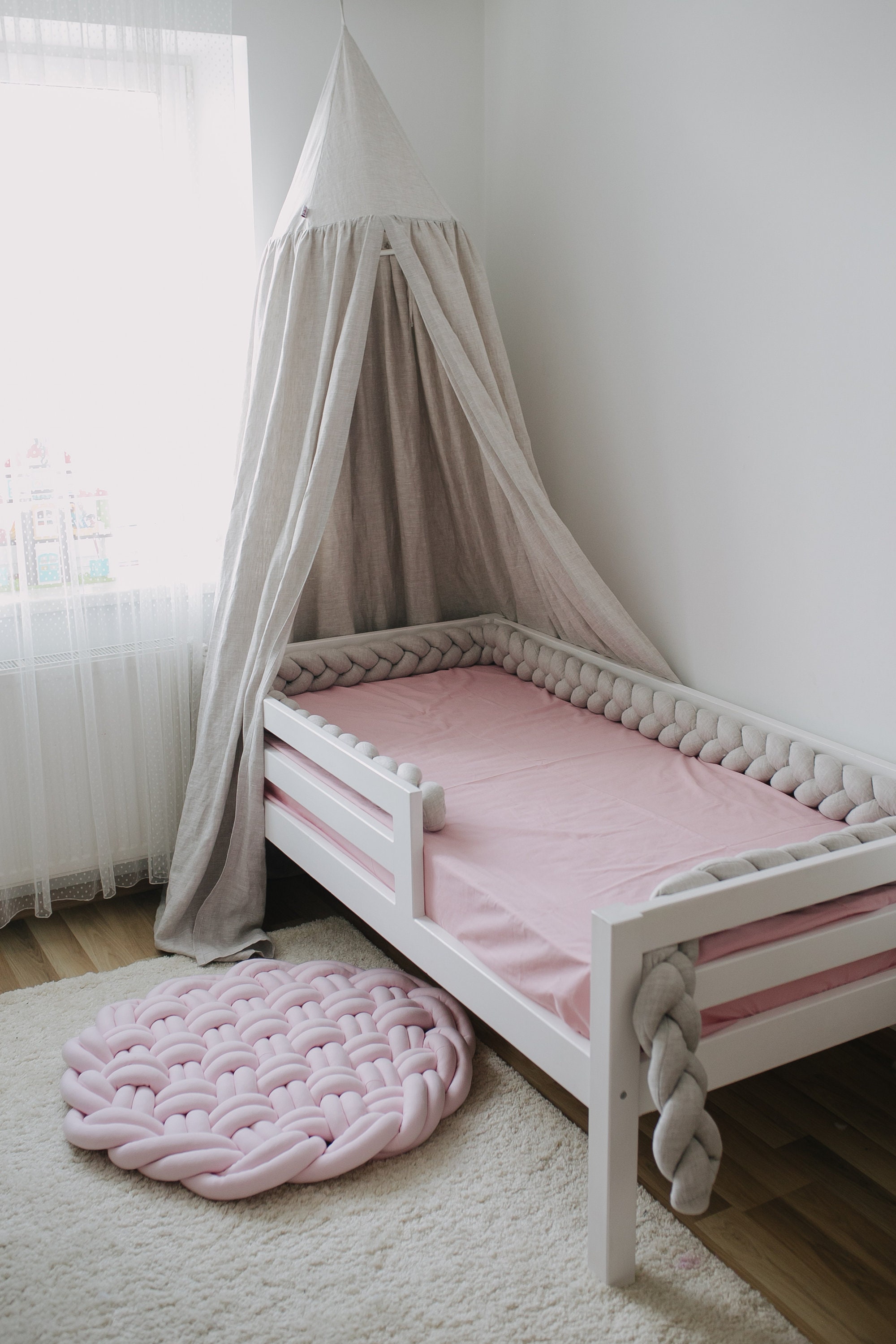 Baby Newborn Toddler Bed Canopy Bedcover Curtain Nursery Etsy