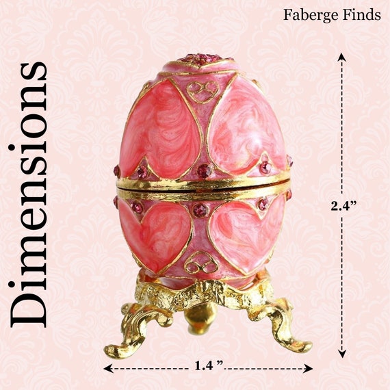 Faberge Egg Jewelry Box Hinged Collectible Swarov… - image 2
