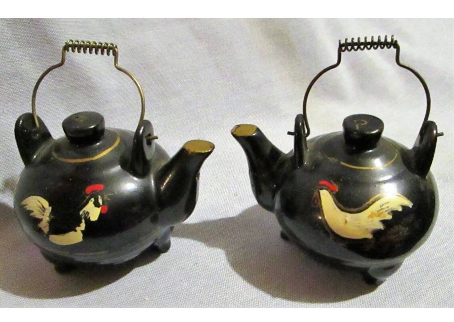 Vintage Japan Tea Pot Shaped Salt &Pepper Shaker Set brown Etsy France