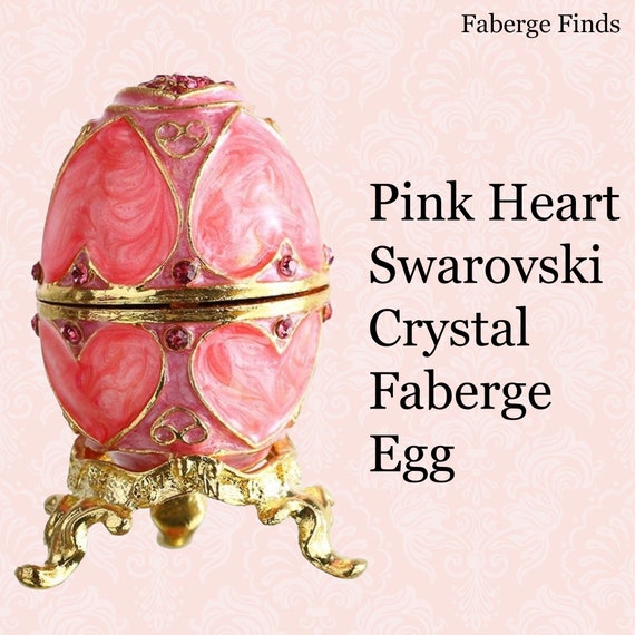 Faberge Egg Jewelry Box Hinged Collectible Swarov… - image 1