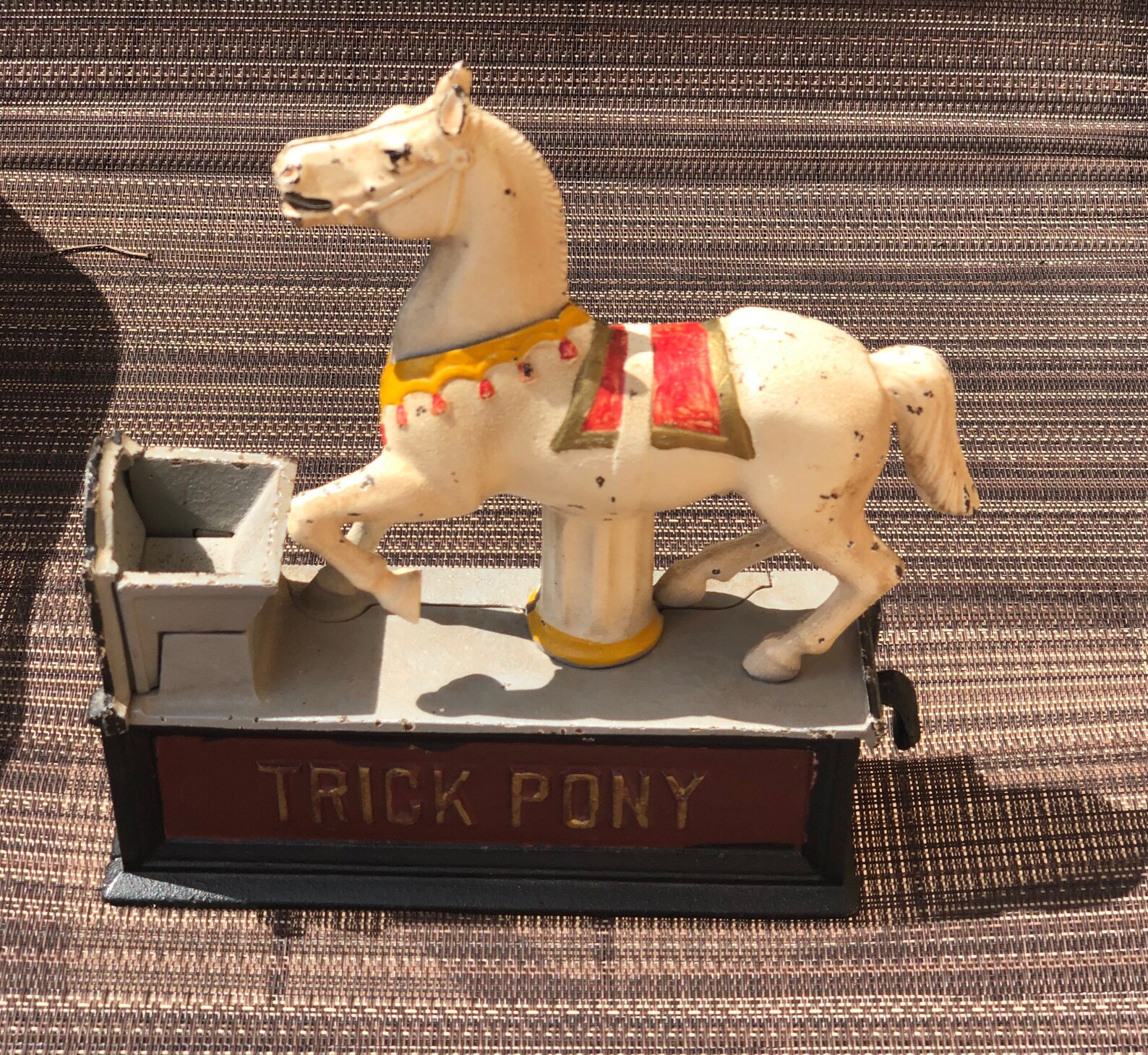 Trick pony toy bank whimsical toy. Put coin in and it goes Etsy