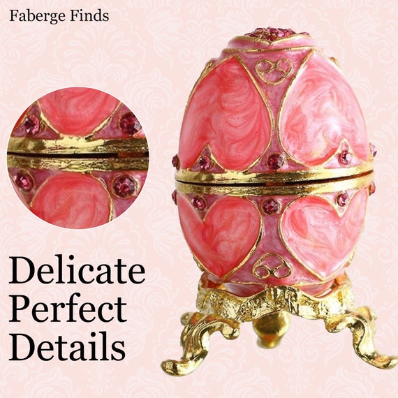 Faberge Egg Jewelry Box Hinged Collectible Swarov… - image 6