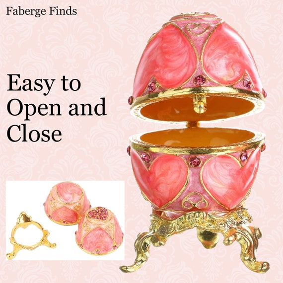 Faberge Egg Jewelry Box Hinged Collectible Swarov… - image 5