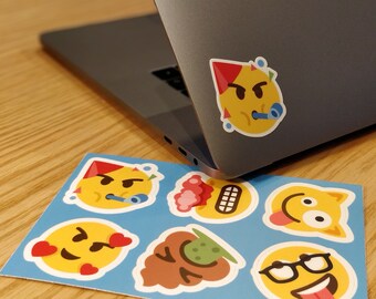 Mashup Emoji Vinyl Stickers For Laptop Phone Bottle Stickersheet