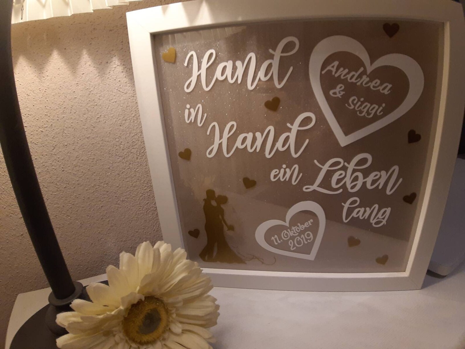 Leuchtrahmen als Geschenk zur Hochzeit Etsy