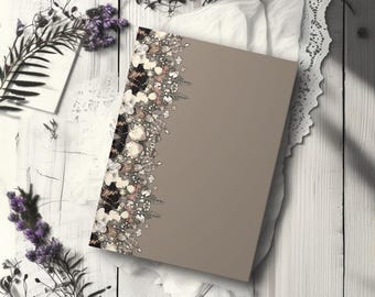Botanical Lace Hardcover Notebook: Elevated Minimal Floral Journal