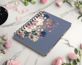 Orchid Spine Notebook | Blush Spiral Edition | Botanical Journal 5 x 7