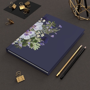 Orchid Spine Notebook Art / Hardcover Lined Matte Journal / Best Sellers