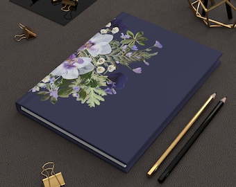 Orchid Spine Notebook Art / Hardcover Lined Matte Journal / Best Sellers