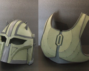 Mandalorian Blacksmith Helmet & Chest Armor Template, Armorer Digital PDF Pattern