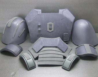 Sjabloon Mandalorian-pantser zware infanterie borst en schouder Pauldron infanteriepantser, sjabloon Mandalorian van EVA-schuim, doe-het-zelf