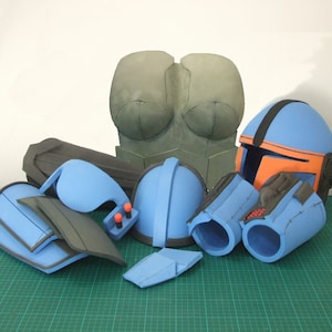 Female Mandalorian Armor Beskar Template Complete Set , EVA Foam Mandalorian Pattern Template DIY Make it yourself
