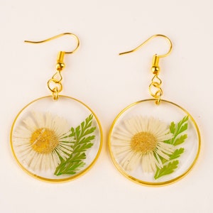 Dried Flower Earrings, Pressed Flower Art, Flower Preservation, Elf Ears, Dried Flower Bouquet, Quirky Earrings, 21st Birthday Gift for Her