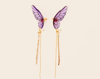 Butterfly Wing Earrings, Butterfly Wing, Statement Earrings, Dangle Drop Earrings, Unique, Boho, 21st Birthday Gift For Her