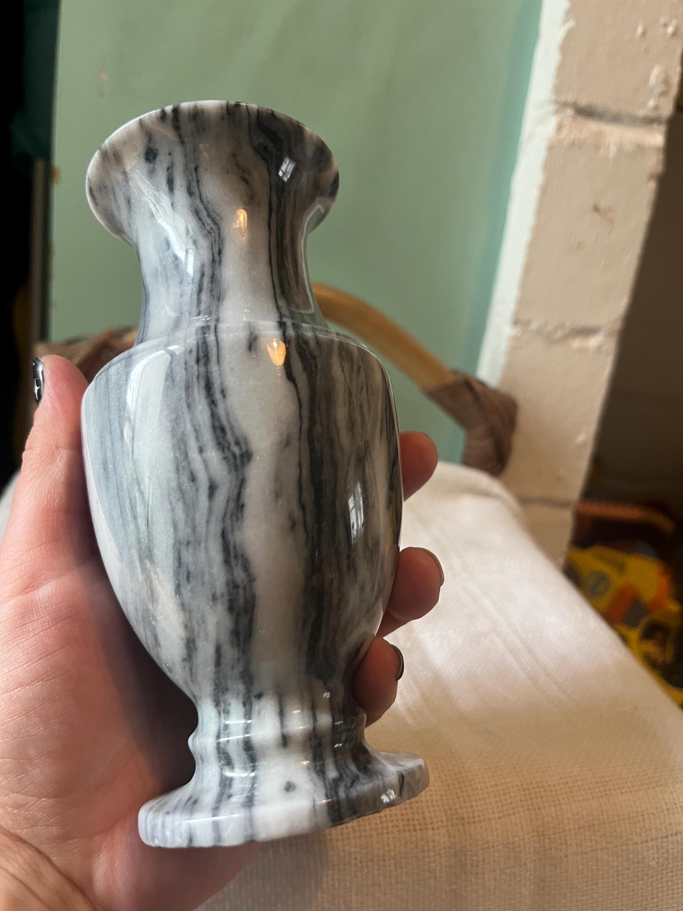 グレー大理石製花瓶 ヴィンテージグレー大理石の花瓶 - Etsy 日本