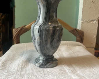 Jarrón vintage de mármol gris
