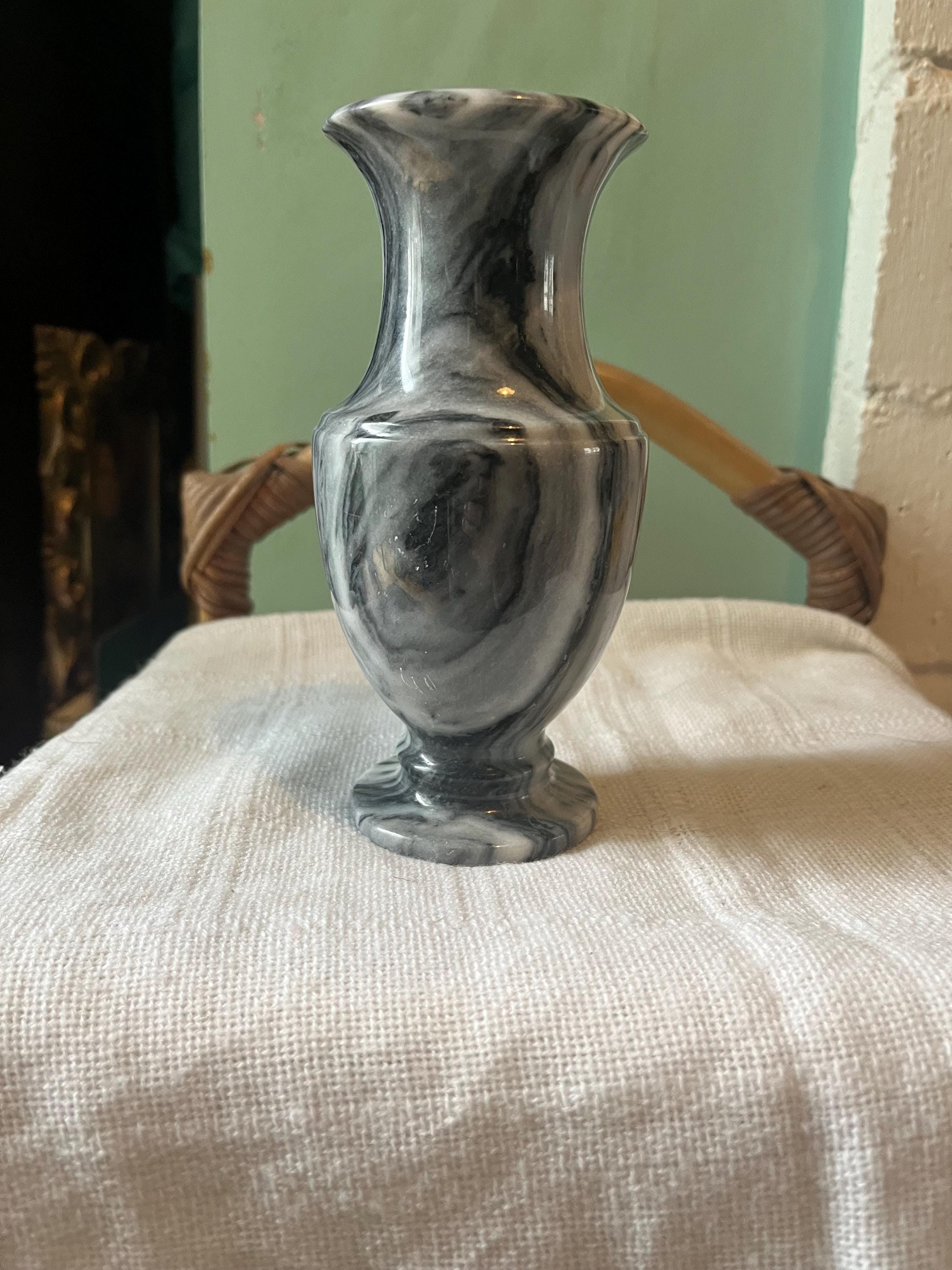 グレー大理石製花瓶 ヴィンテージグレー大理石の花瓶 - Etsy 日本