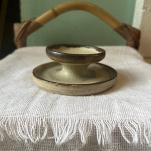 Rustic Vintage Studio Pottery Candle Holder