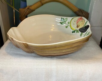 Vintage Shell Shaped Italian Pottery Bowl