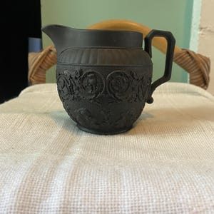 Antique Wedgwood Black Basalt Four nations Creamer