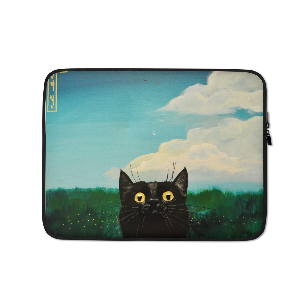 Cat Laptop Sleeve Cat Laptop Case Cat Laptop Bag Black Cat Laptop