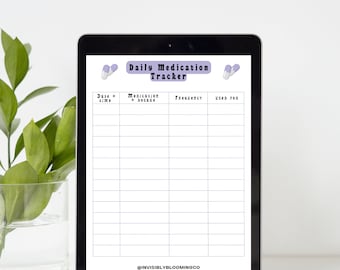 Chronic Illness Planner, Medication Tracker Printable, Pain Symptom Journal, Spoonie Chronic Pain Awareness