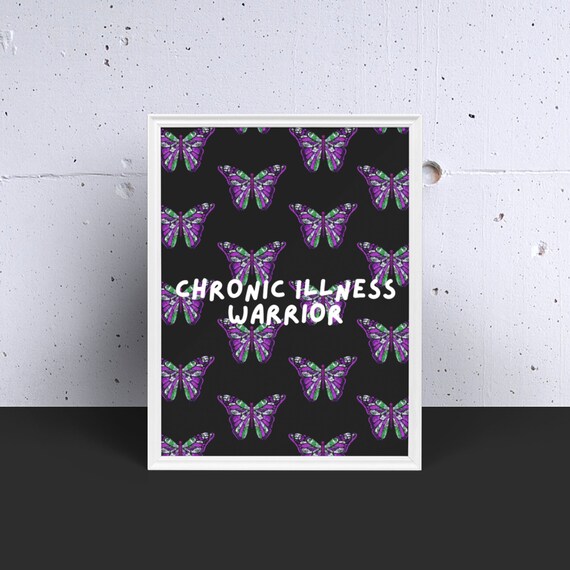 Chronic Illness Digital Art Print, Spoonie Wall Art, Chronically Ill, Disability Awareness, Chronic Pain Gifts
