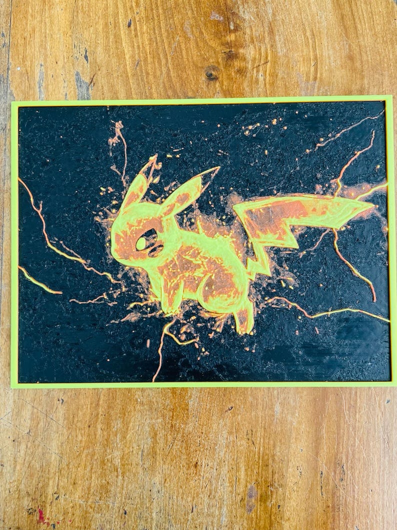 Pikachu Hueforge Art - Etsy