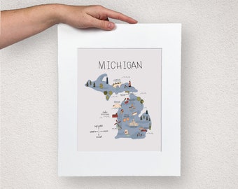 Lake Ann Michigan Satellite Styled Map Wall Art