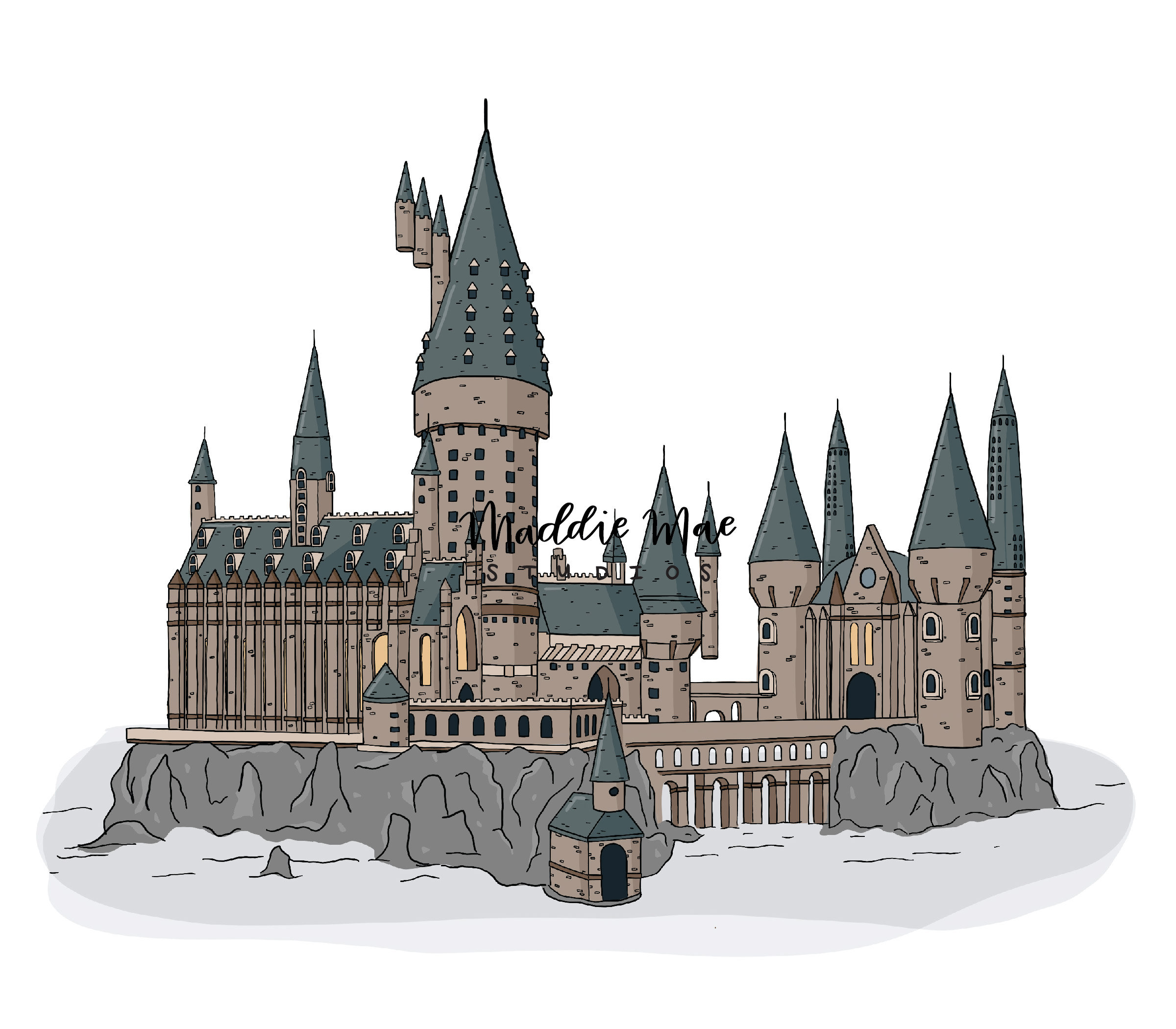 Hogwarts Castle Digital File Harry Potter Download Etsy
