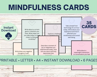 Mindfulness Cards - Mindfulness Prompts Deck