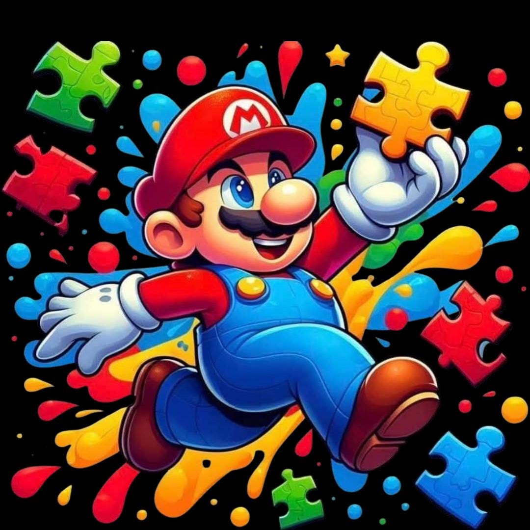 Super Mario Autism Digital Download, Autism Download, Autism Puzzle Png ...