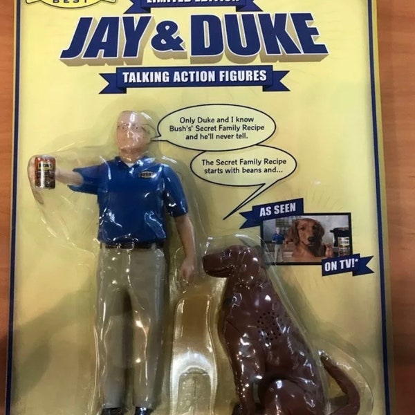 Jay and duke, bushes baked beans  talking action figures