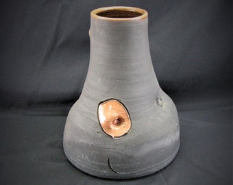 Art Pottery Vase Signed Large Unique Unglazed Exterior